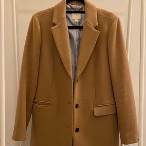 J.Crew wool coat in camel/tan color